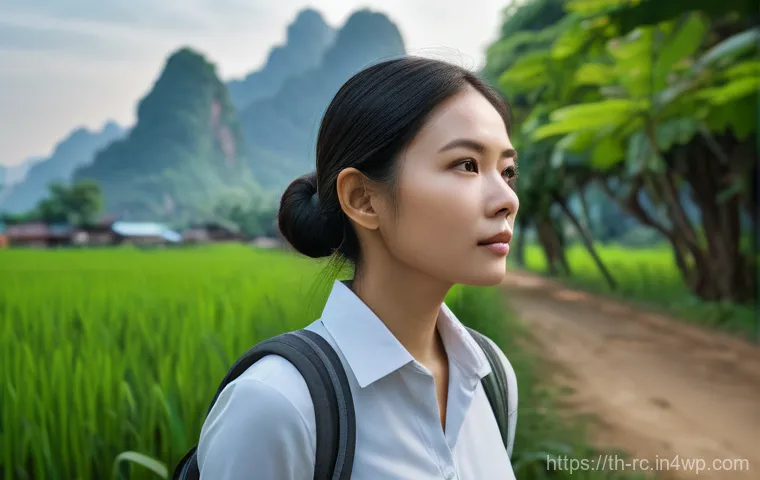 생태계 모니터링을 위한 온라인 플랫폼 사용법 - **Prompt:** A focused young Thai woman, dressed in smart casual attire, sits at a modern, eco-friend...