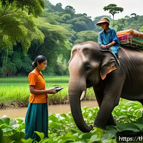 Home 17 생태계 모니터링 참여자를 위한 가이드라인 - A vibrant tropical forest scene in Thailand during daylight, showcasing diverse native wildlife like...